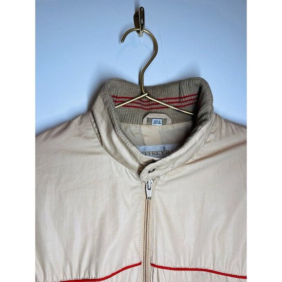 Jeffrey Banks For Lakeland Mens Tan Bomber Jacket 40 Long - Picture 8 of 13